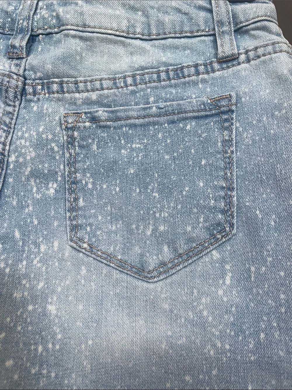 Imperial Star Light Blue Distressed Denim Shorts